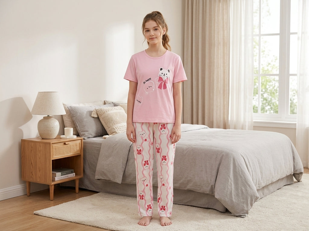 Bunny Dreams™ Pink Pajama Set | Teen Nightwear